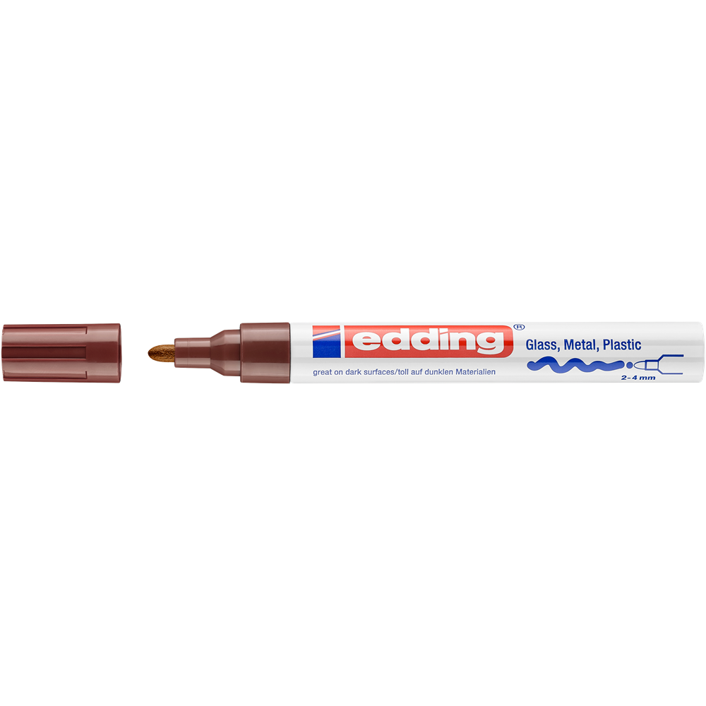 Lakkmarker 2-4mm, kerek Edding 750 barna kép