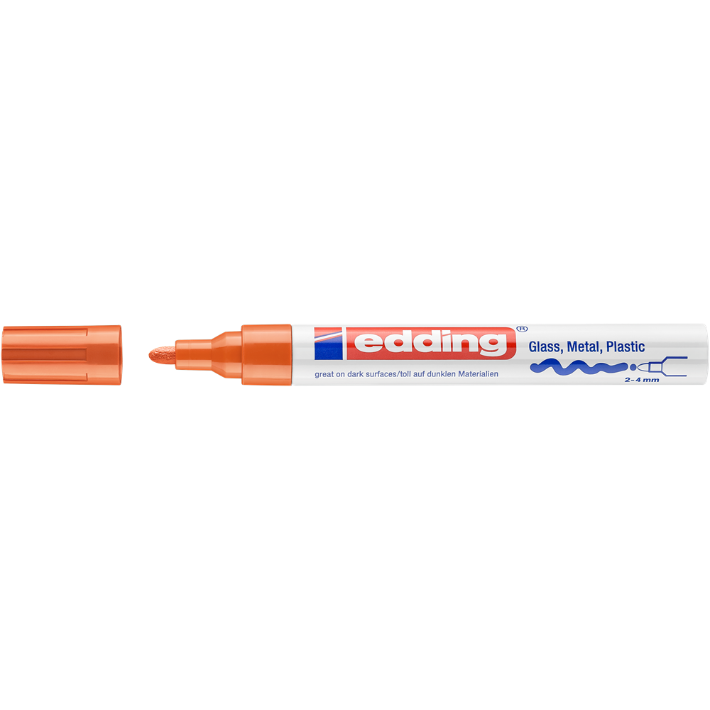 Lakkmarker 2-4mm, kerek Edding 750 narancs kép