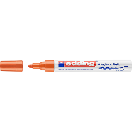 Lakkmarker 2-4mm, kerek Edding 750 narancs kép