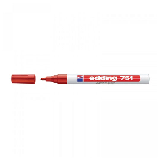 Lakkmarker 1-2mm, kerek Edding 751 piros kép
