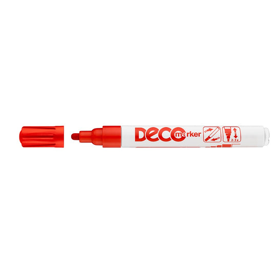Lakkmarker, decomarker 2-4mm, kerek Ico piros kép