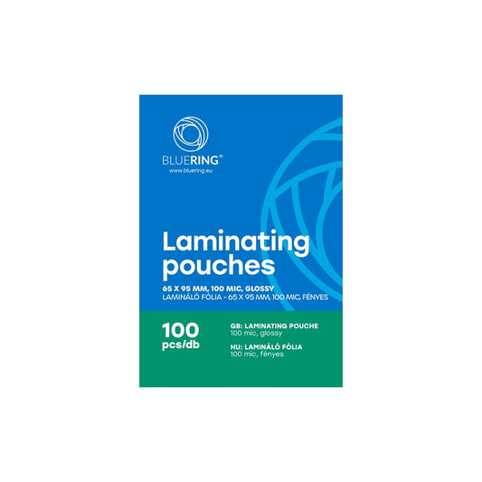 Lamináló fólia 65x95mm, 100 micron 100 db/doboz, Bluering® kép
