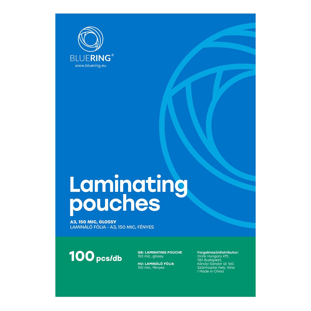 Lamináló fólia A3, 150 micron 100 db/doboz, Bluering® kép