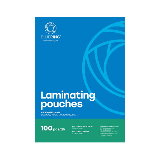 Lamináló fólia A4, 100 micron matt 100 db/doboz, Bluering® kép