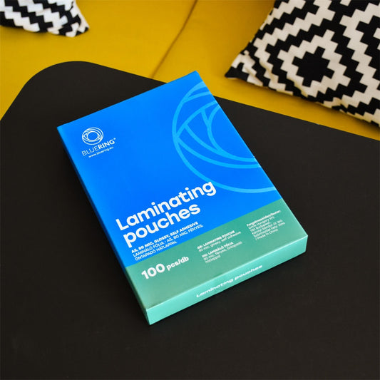 Lamináló fólia A5, 80 micron öntapadó hátlappal 100 db/doboz, Bluering®, kép