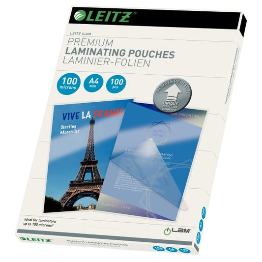 Lamináló fólia LEITZ A/4 100 mikron 100 íves fényes