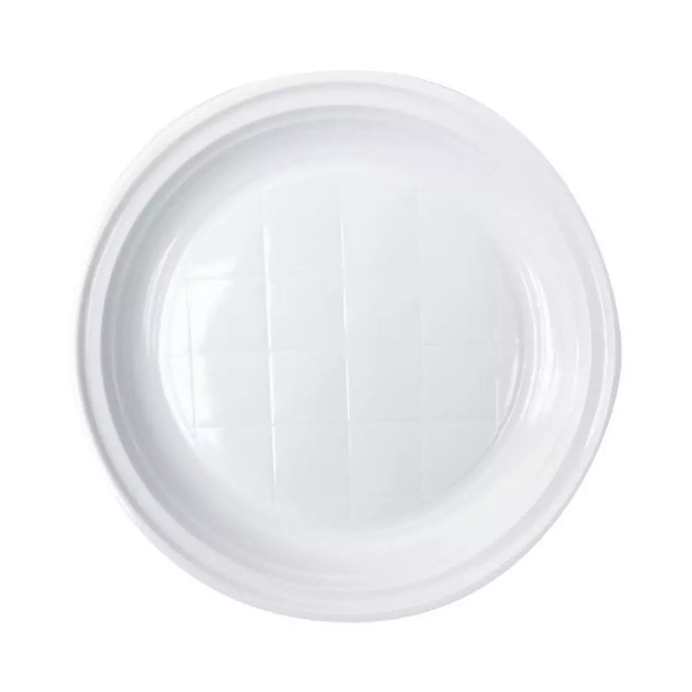 Tányér lapos műanyag 22 cm 100 db/csomag fehér kép