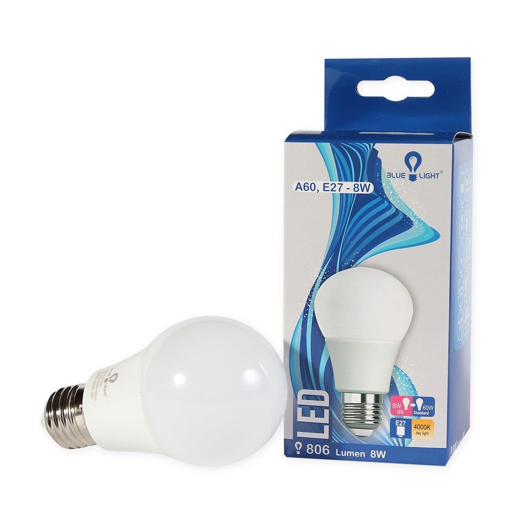 Led 8W A60, E27 806 lm 4000k Blue Light kép