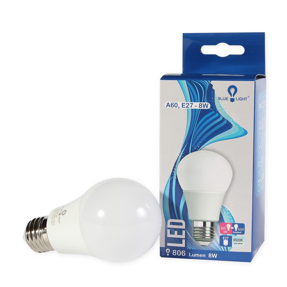 Led 8W A60, E27 806 lm 6500k Led izzó Blue Light kép