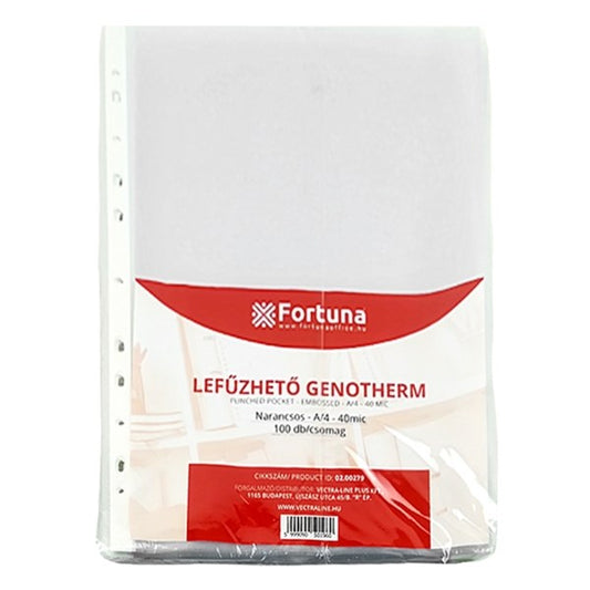 Lefűzhető genotherm FORTUNA A/4 40 mikron narancsos 100 darabos