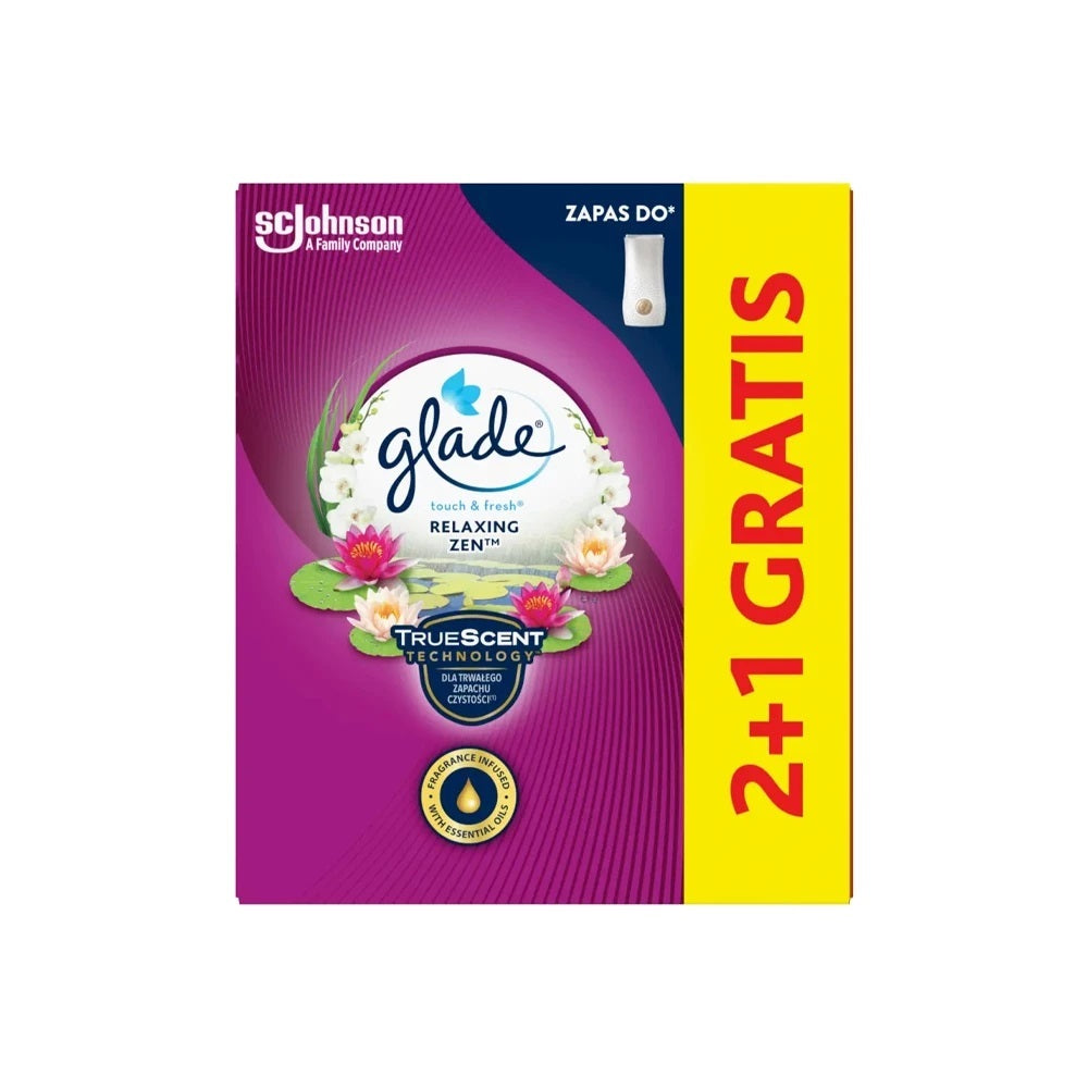 Légfrissítő utántöltő 3 x 10 ml 2+1 Glade® Touch&Fresh Japánkert kép