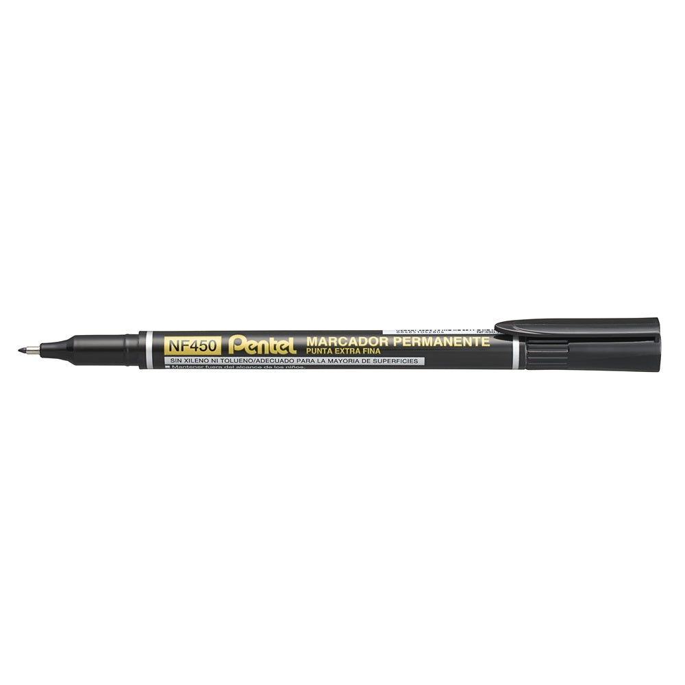 Alkoholos marker 1,2mm NF450-A Pentel vékony hegyű OHP S fekete kép