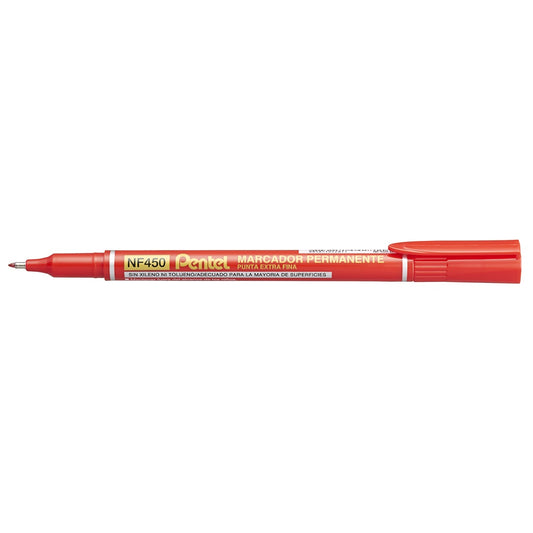 Alkoholos marker 1,2mm NF450-B Pentel vékony hegyű OHP S piros kép