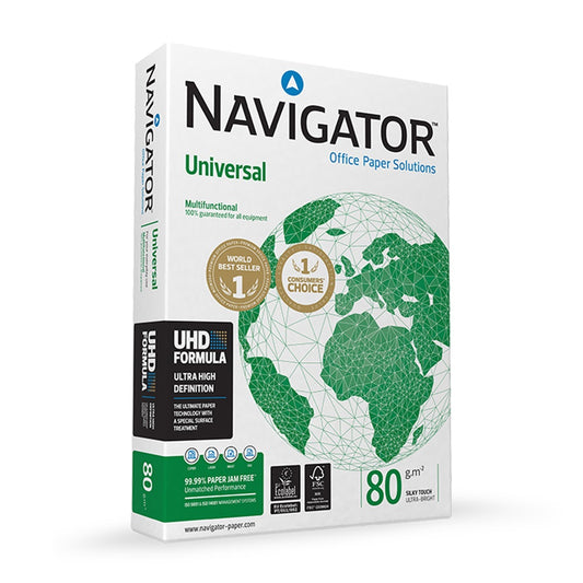 Másolópapír A4, 80g, Navigator Universal, CIE 169 fehérség, prémium minőség, 500ív/csomag kép