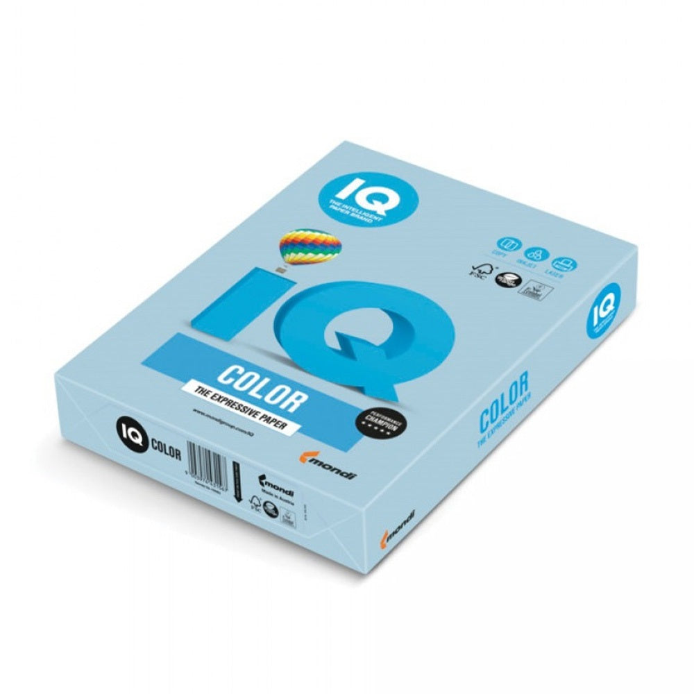 Másolópapír, színes, A4, 160g. IQ PBL29 250ív/csomag, pasztel kék kép