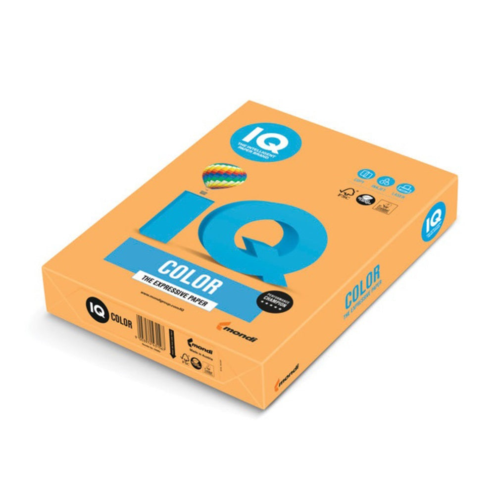 Másolópapír, színes, A4, 80g. IQ 500ív/csomag, neon narancs kép