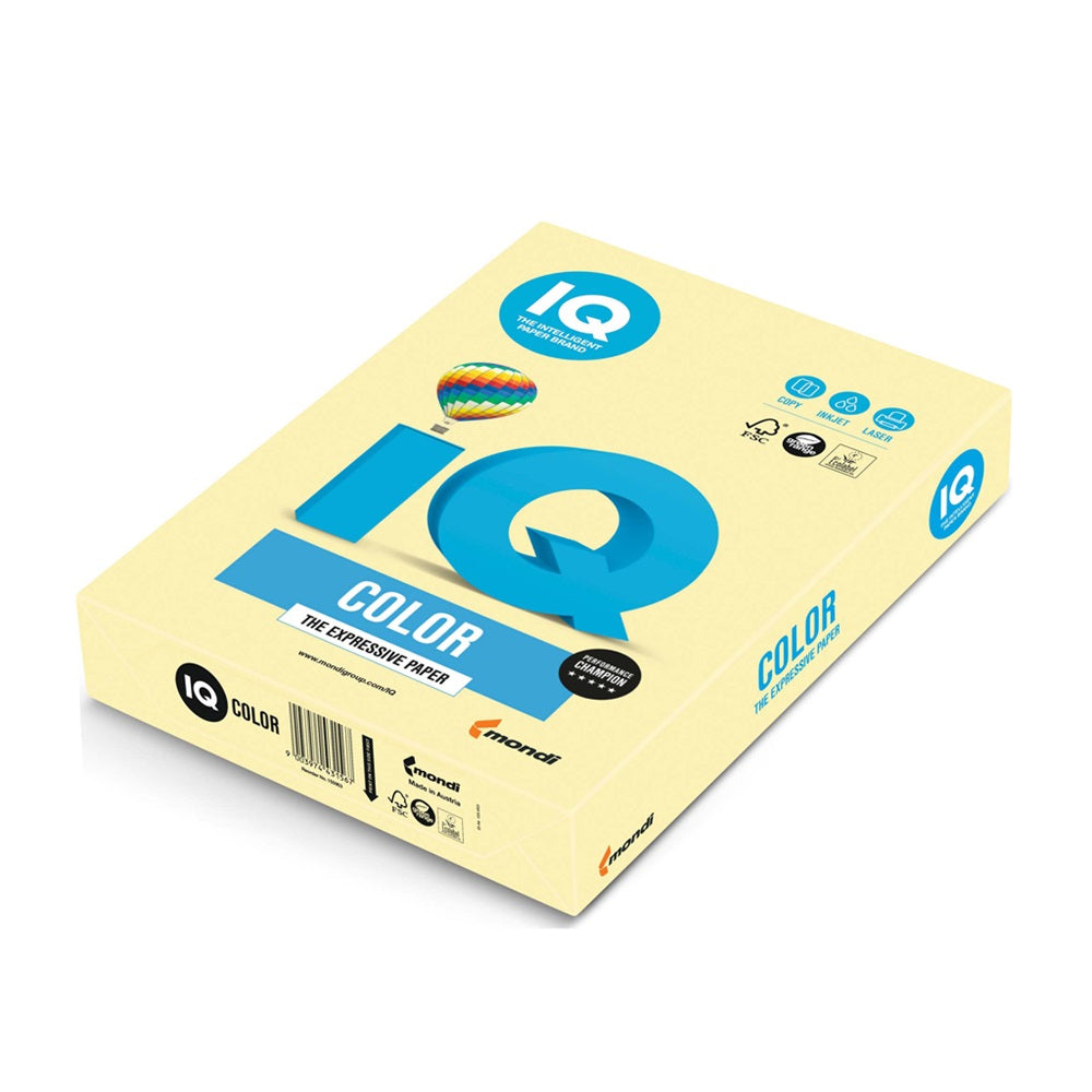 Másolópapír, színes, A4, 80g. IQ YE23 500ív/csomag, pasztell sárga kép