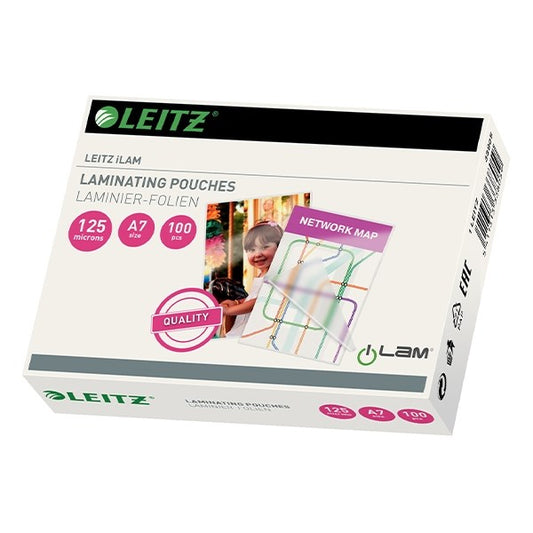 Meleglamináló fólia LEITZ standard A/7 125 mikronos fényes 100 darabos