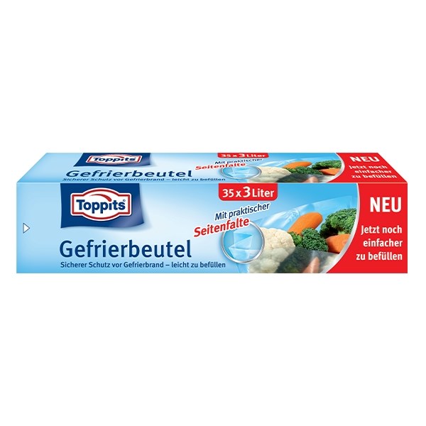 Mélyhűtő tasak TOPPITS 3L-es 30 darabos