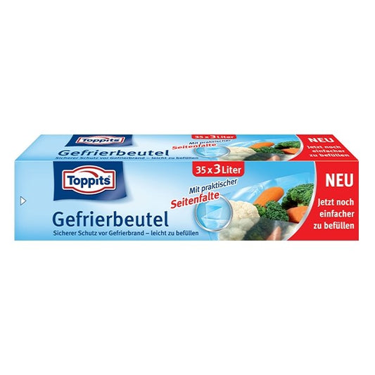 Mélyhűtő tasak TOPPITS 3L-es 30 darabos