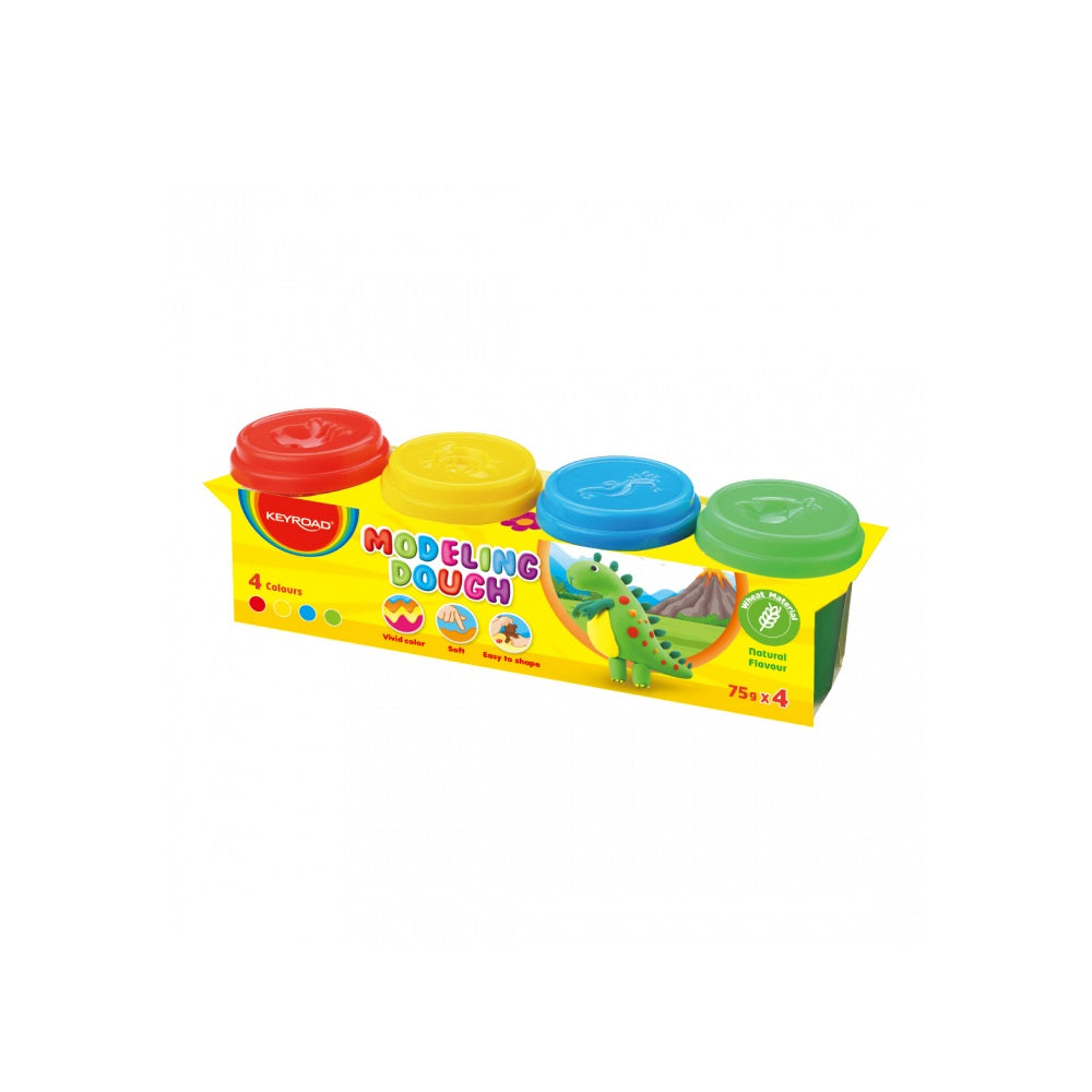 Modellező gyurma, 4 x 75 g, Keyroad kép