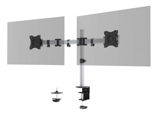 Monitortartó kar DURABLE Select asztali 2 képernyőhöz ezüst