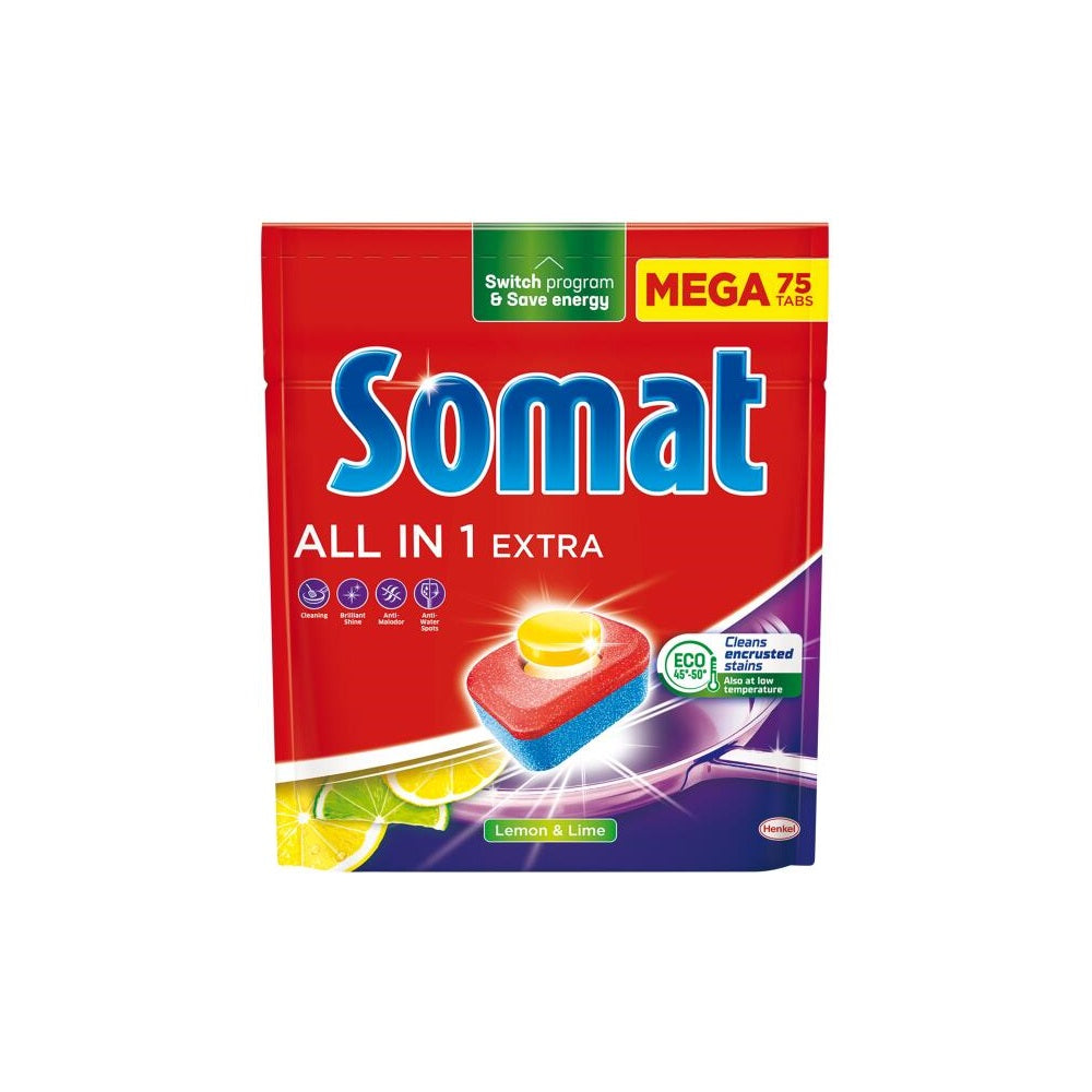 Mosogatógép tabletta 75 db/doboz All in One Somat Lemon&Lime kép
