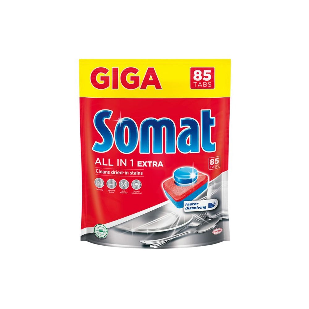 Mosogatógép tabletta 85 db/doboz All in One Extra Somat citrom kép