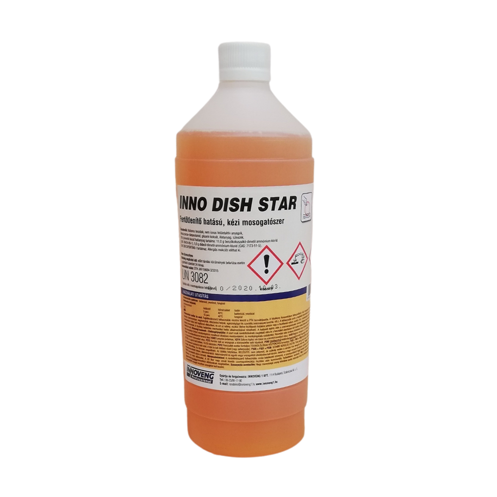 Mosogatószer 1 liter kézi fertőtlenítő hatással Inno-Dish Star kép