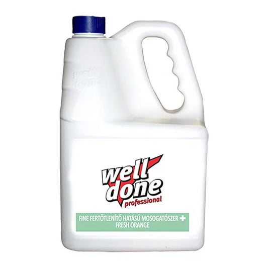 Mosogatószer 5 liter kézi fertőtlenítő hatással Well Done Fresh Orange kép
