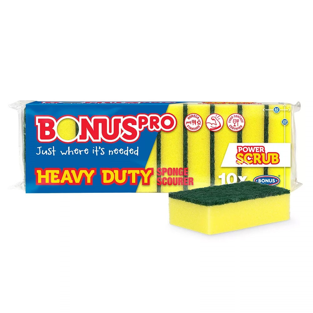 Mosogatószivacs 10 db/csomag BonusPRO Heavy Duty B520 kép