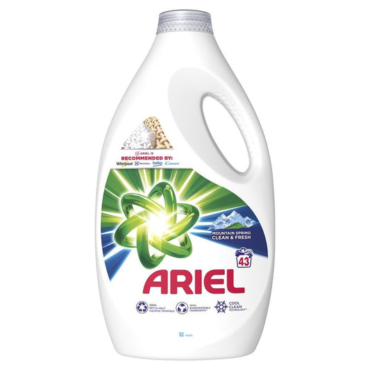 Mosógél 2,15 liter (43 mosás) fehér ruhákhoz Ariel Mountain Spring kép