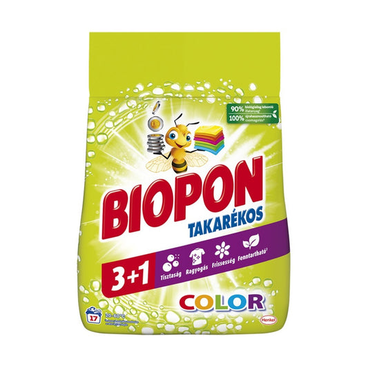 Mosópor 1,02 kg (17 mosás) színes ruhákhoz Biopon Takarékos Color kép