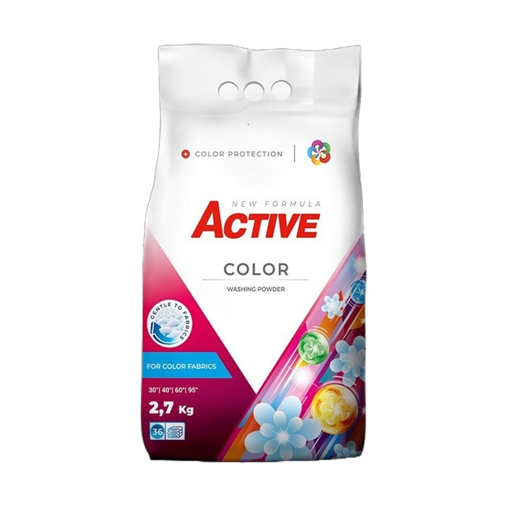 Mosópor 2,7 kg (40 mosás) zsákos színes ruhákhoz Active Color kép