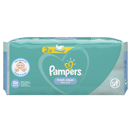 Nedves törlőkendő 52 lap/csomag Pampers Fresh Clean kép