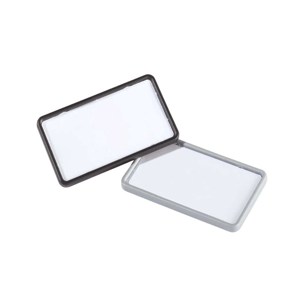 Névkitűző 40x75mm, mágnessel, 25 db/csomag, Durable Card fekete kép