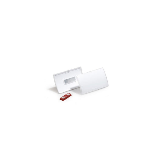 Névkitűző 54x90mm, mágnessel, 10 db/csomag, Durable Click Fold áttetsző kép
