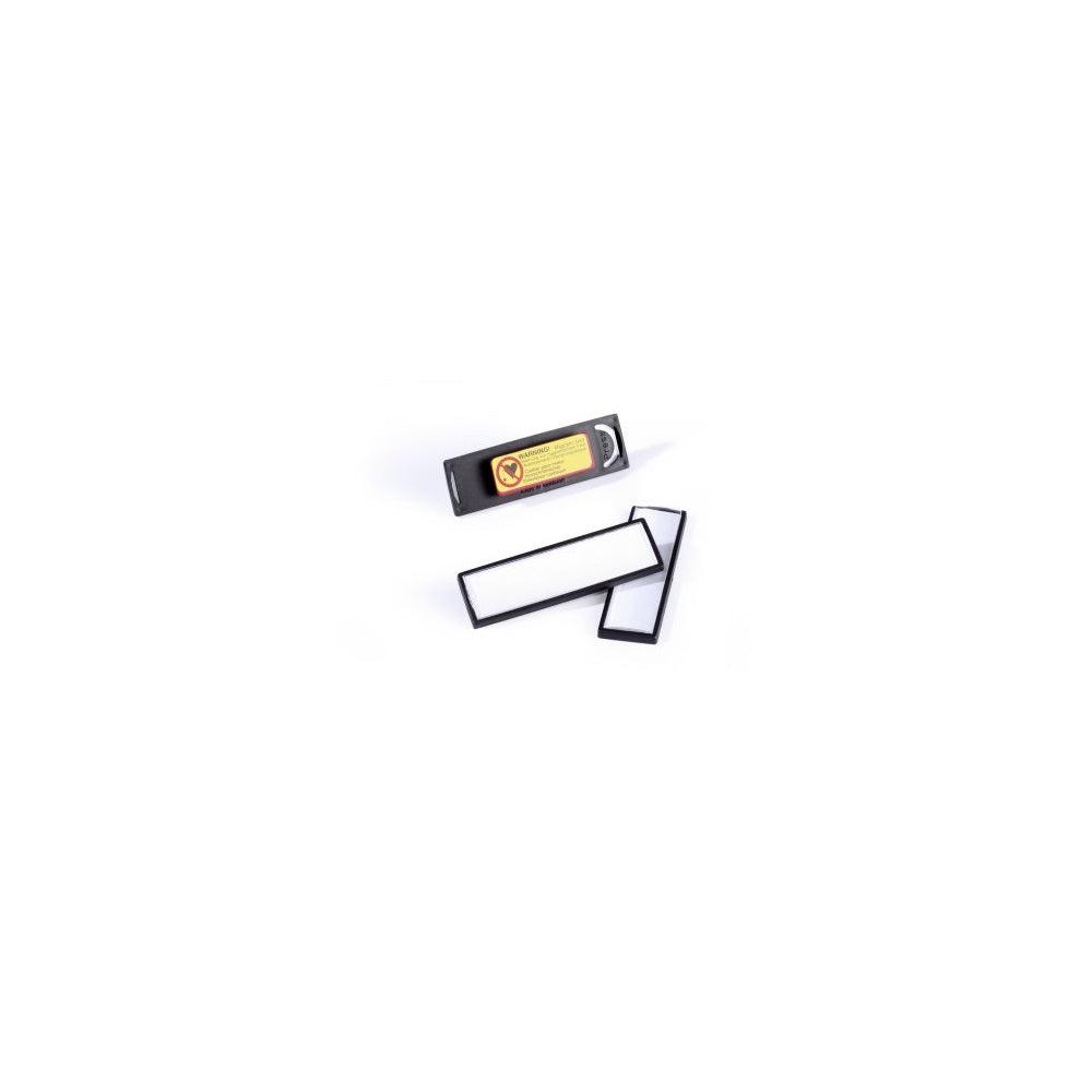 Névkitűző 17x67mm, mágnessel, 25 db/csomag, Durable Clip Card fekete kép