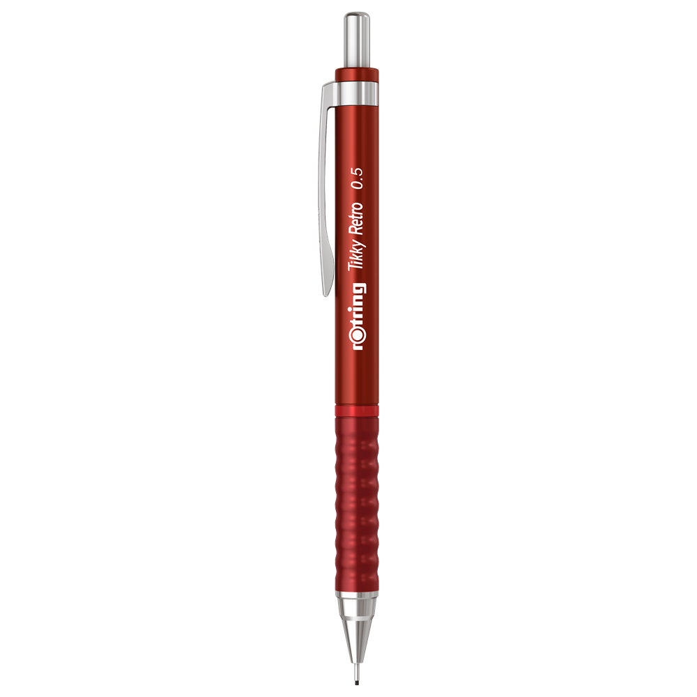 Nyomósirón 0,5mm, piros test, Rotring Tikky Retro kép