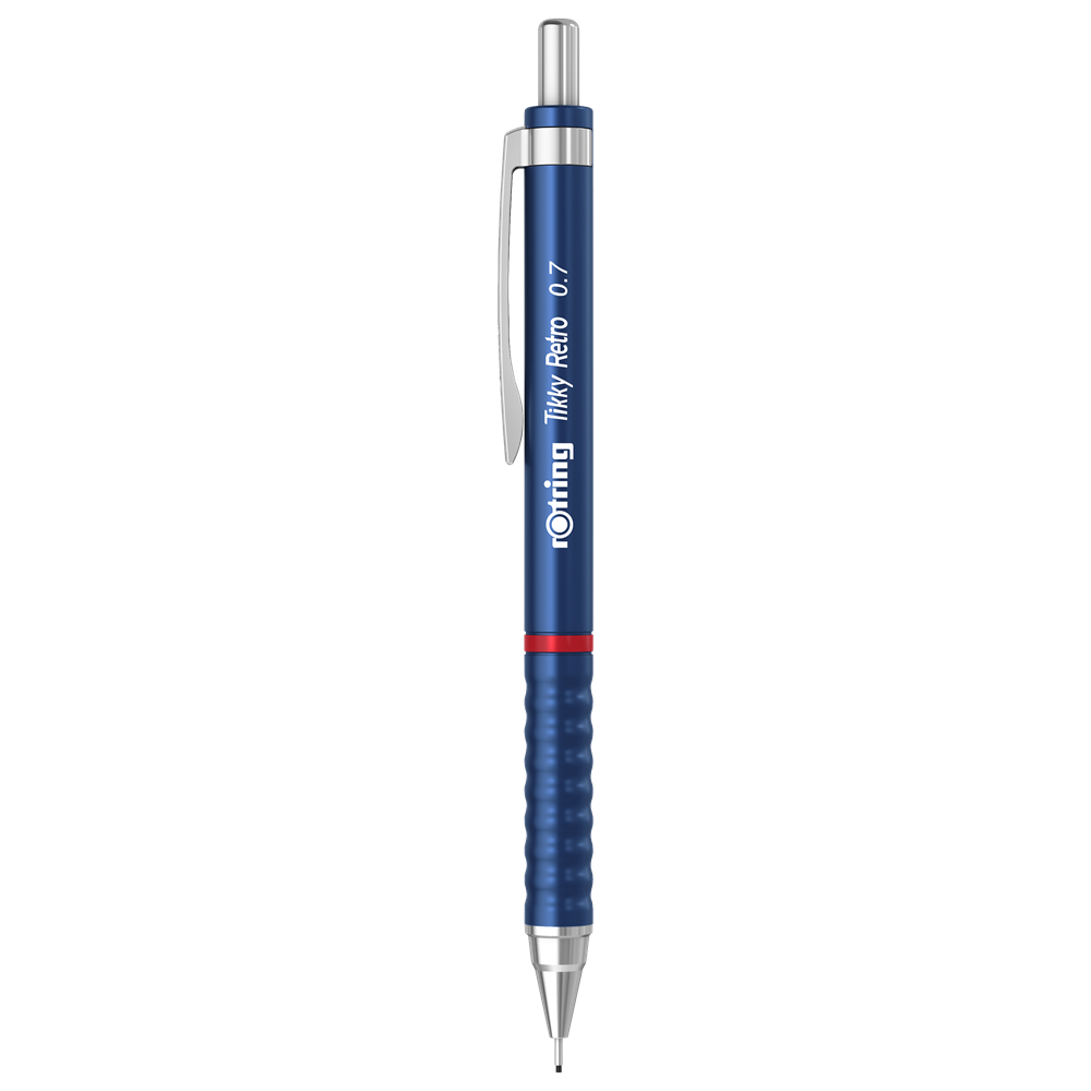 Nyomósirón 0,7mm, kék test, Rotring Tikky Retro kép