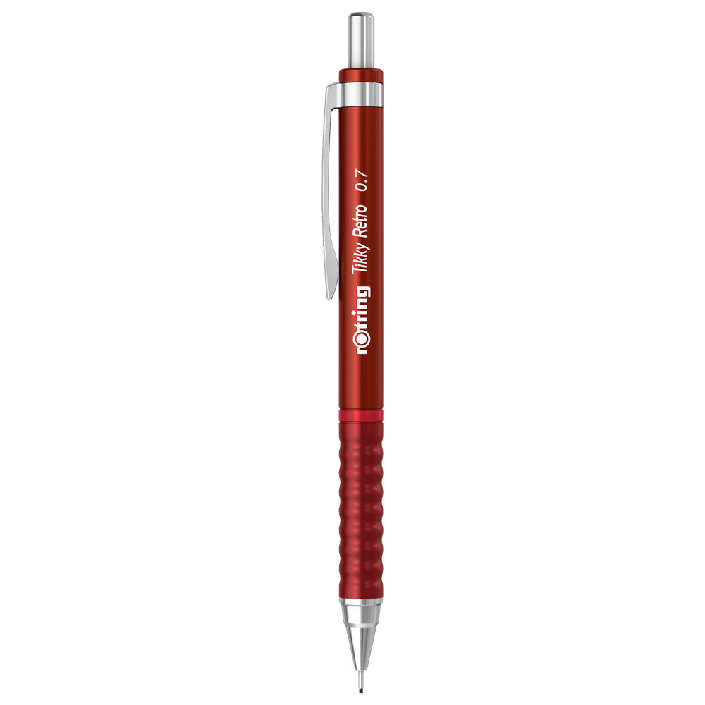 Nyomósirón 0,7mm, piros test, Rotring Tikky Retro kép