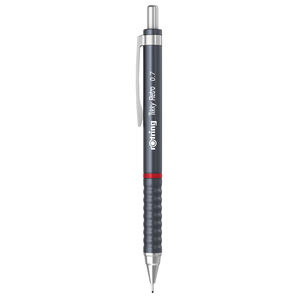 Nyomósirón 0,7mm, szürke test, Rotring Tikky Retro kép