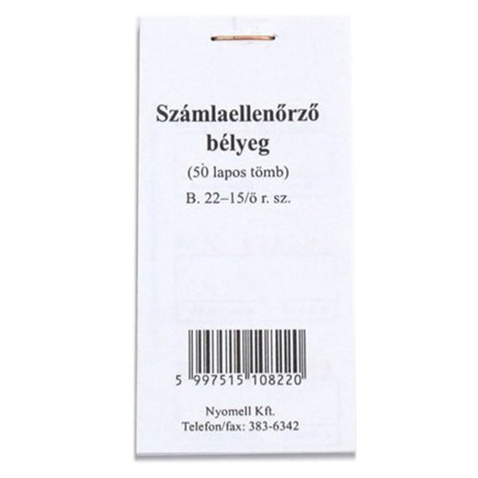 Nyomtatvány ellenőrző bélyeg