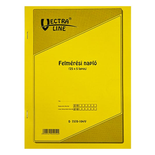 Nyomtatvány felmérési napló VECTRALINE A/4 25x5