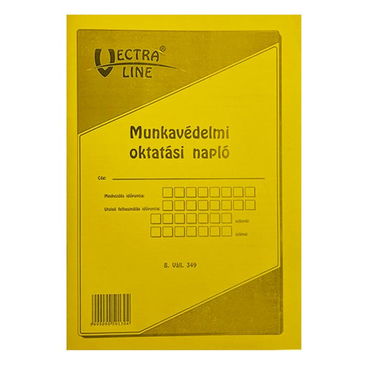 Nyomtatvány munkavédelmi oktatási napló VECTRALINE A/4 álló