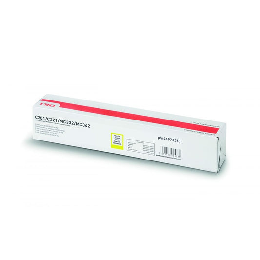 Oki C301/321/MC332/342 toner yellow ORIGINAL kép