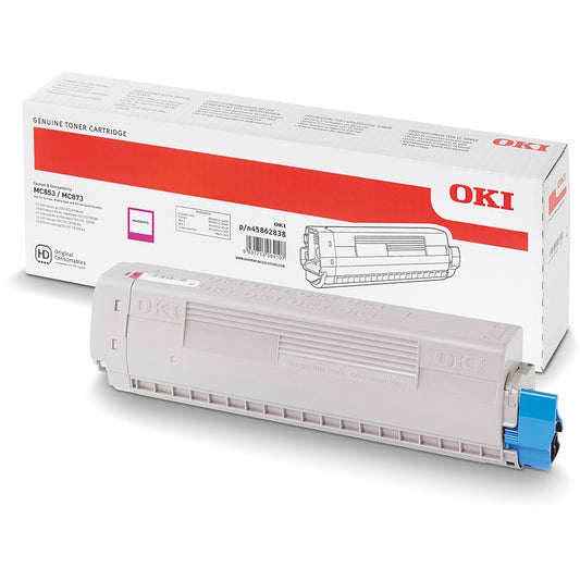 Oki MC853/MC873 toner magenta ORIGINAL kép