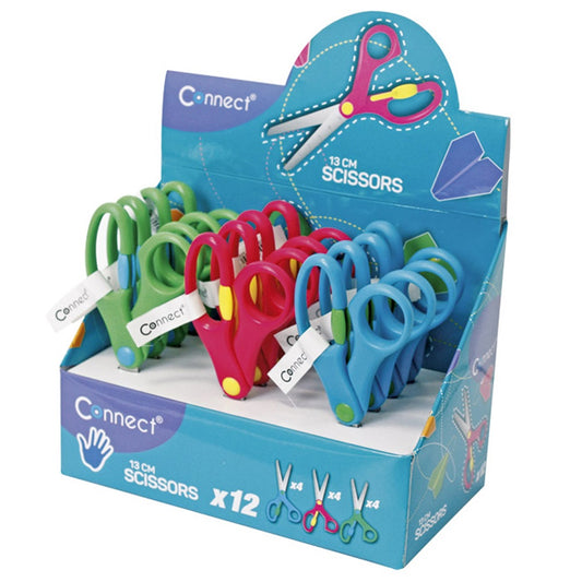 Olló 13cm, iskolai a fogón nyitás rásegítővel, Connect, kép
