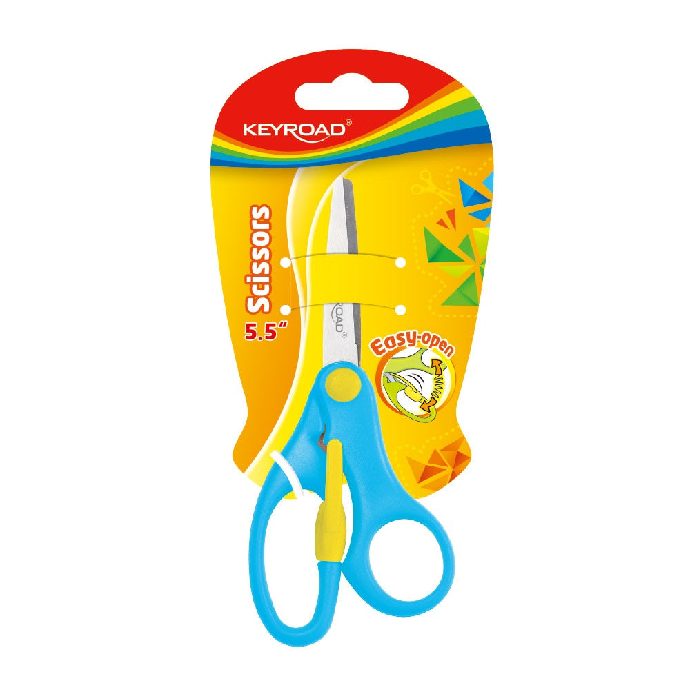 Olló 13 cm tompa fejű Keyroad For Kids vegyes színek kép