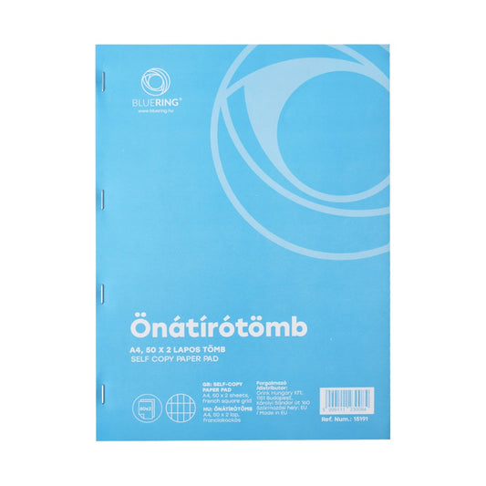 Önátírótömb A4, 50x2lap, franciakockás Bluering® kép